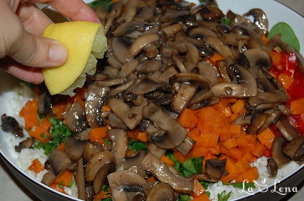 Salata de conopida cu dovleac copt si ciuperci - Pas 11