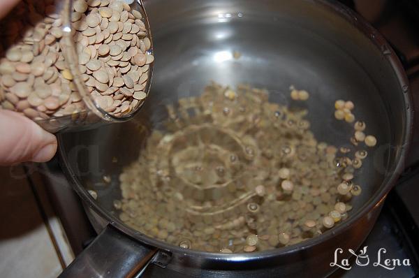 Salată libaneză de linte - Pas 1