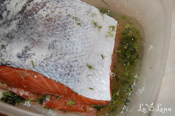 Somon marinat (Gravlax) - Pas 11