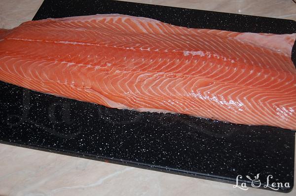 Somon marinat (Gravlax) - Pas 1