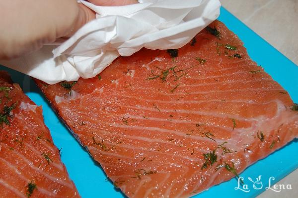 Somon marinat (Gravlax) - Pas 14