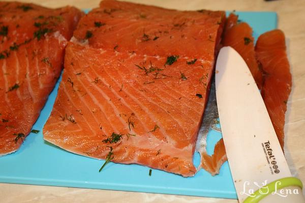 Somon marinat (Gravlax) - Pas 15