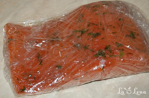 Somon marinat (Gravlax) - Pas 16