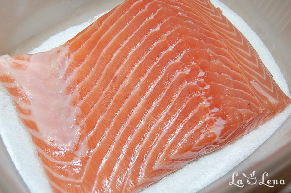 Somon marinat (Gravlax) - Pas 6