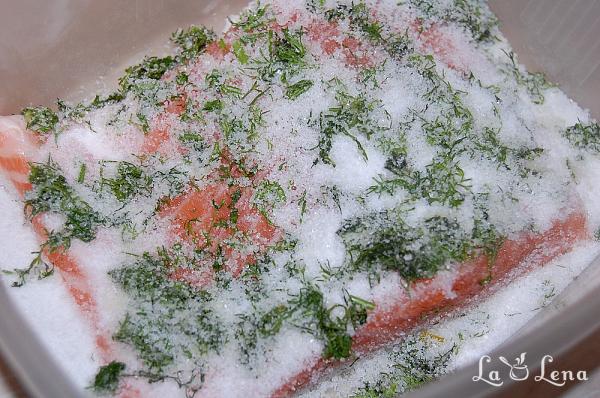 Somon marinat (Gravlax) - Pas 7