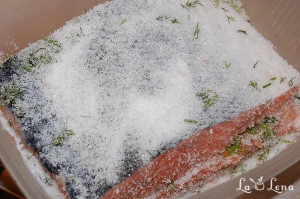 Somon marinat (Gravlax) - Pas 9