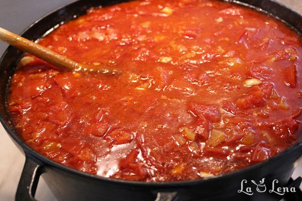 Sos din roșii de sezon, la borcan - Pas 11