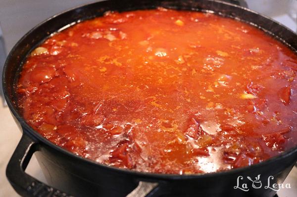 Sos din roșii de sezon, la borcan - Pas 12