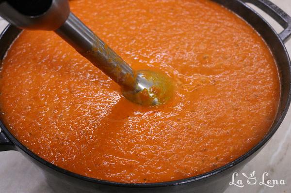 Sos din roșii de sezon, la borcan - Pas 14