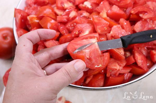 Sos din roșii de sezon, la borcan - Pas 3