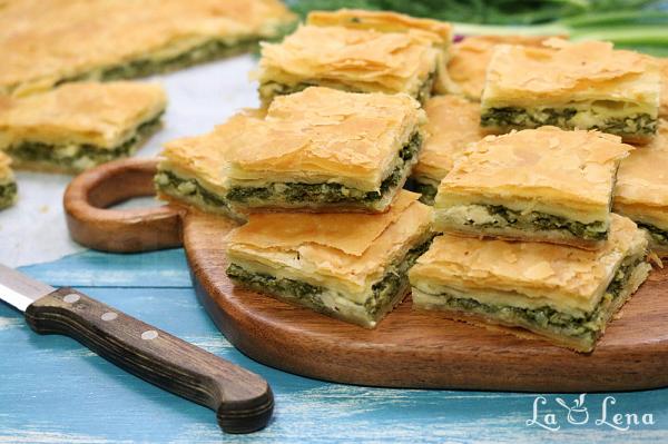 Spanakopita - Placinta greceasca cu spanac si branza