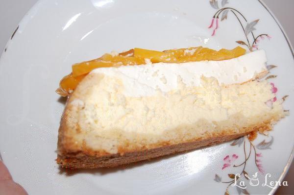 Cheescake cremos cu piersici - Pas 20