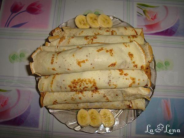 Clătite cu ciocolată și banane