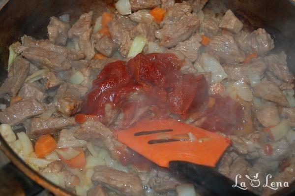 Mâncare de mazăre cu carne - Pas 3