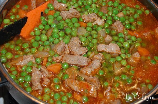 Mâncare de mazăre cu carne - Pas 5
