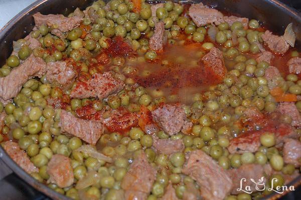 Mâncare de mazăre cu carne - Pas 6