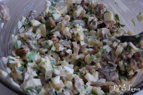 Mini tarte cu salată de ciuperci - Pas 6