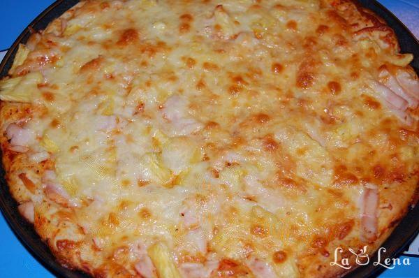 Pizza cu ananas si sunca de pui - Pas 8
