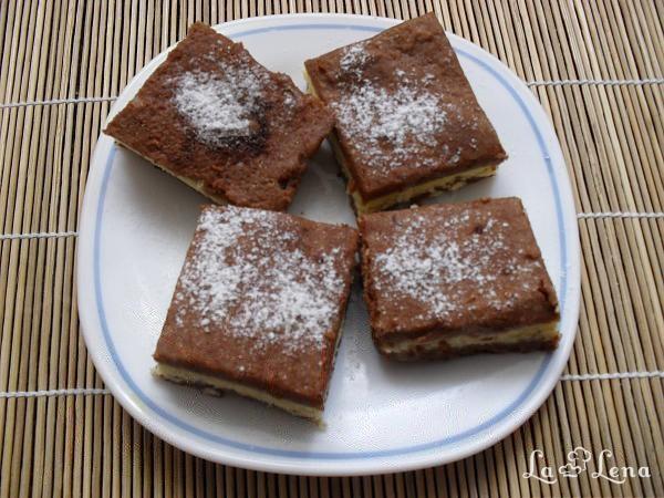 Prăjitură cu brânză cu foi și cacao