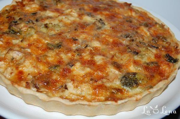 Quiche Tarta Cu Pui Ciuperci Si Broccoli Lalena Ro