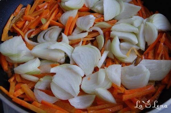 Salată caldă cu ficăței și legume - Pas 2