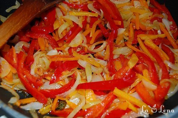 Salată caldă cu ficăței și legume - Pas 4