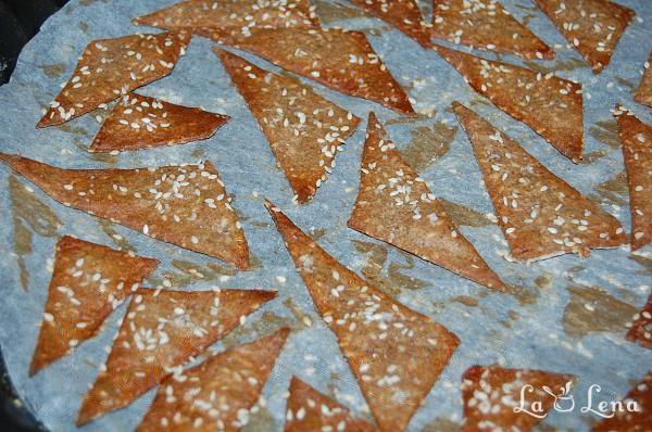 Sărățele (Crackers) din semințe și făină de secară - Pas 11