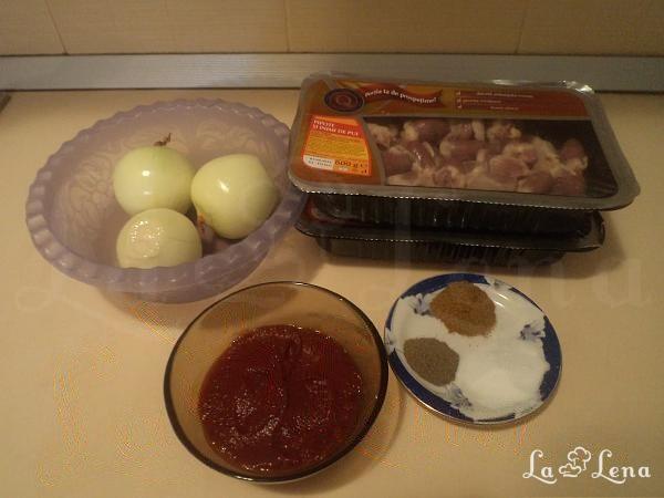 Tocăniță cu pipote și inimi - Pas 1